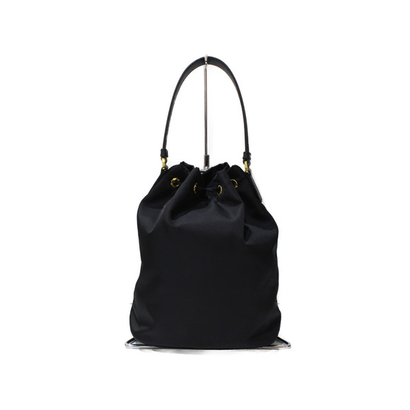 Prada Nylon Duet Black Leather Bag 2WAY Saffiano - Picture 1 of 14